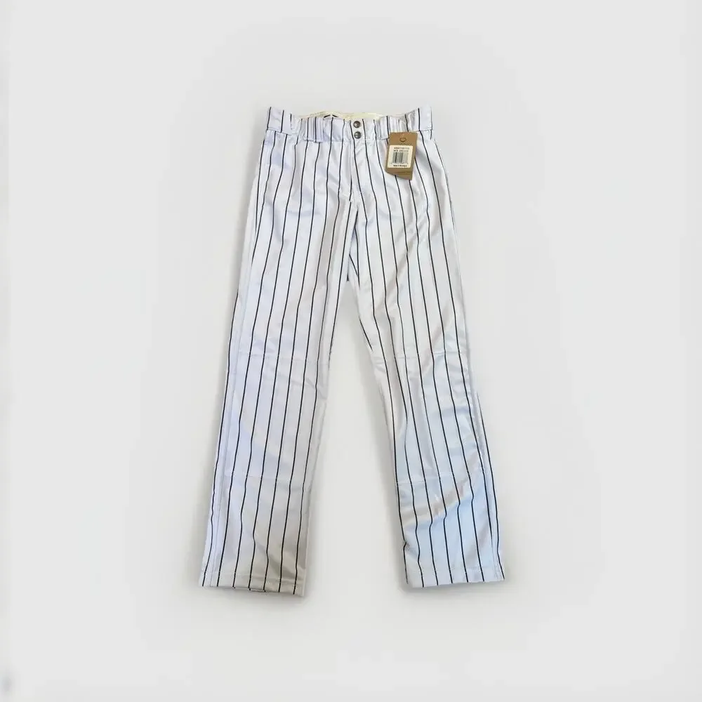 Evosheild Youth XL Baseball Softball Pant White & Black Pin Stripe Straight Cut